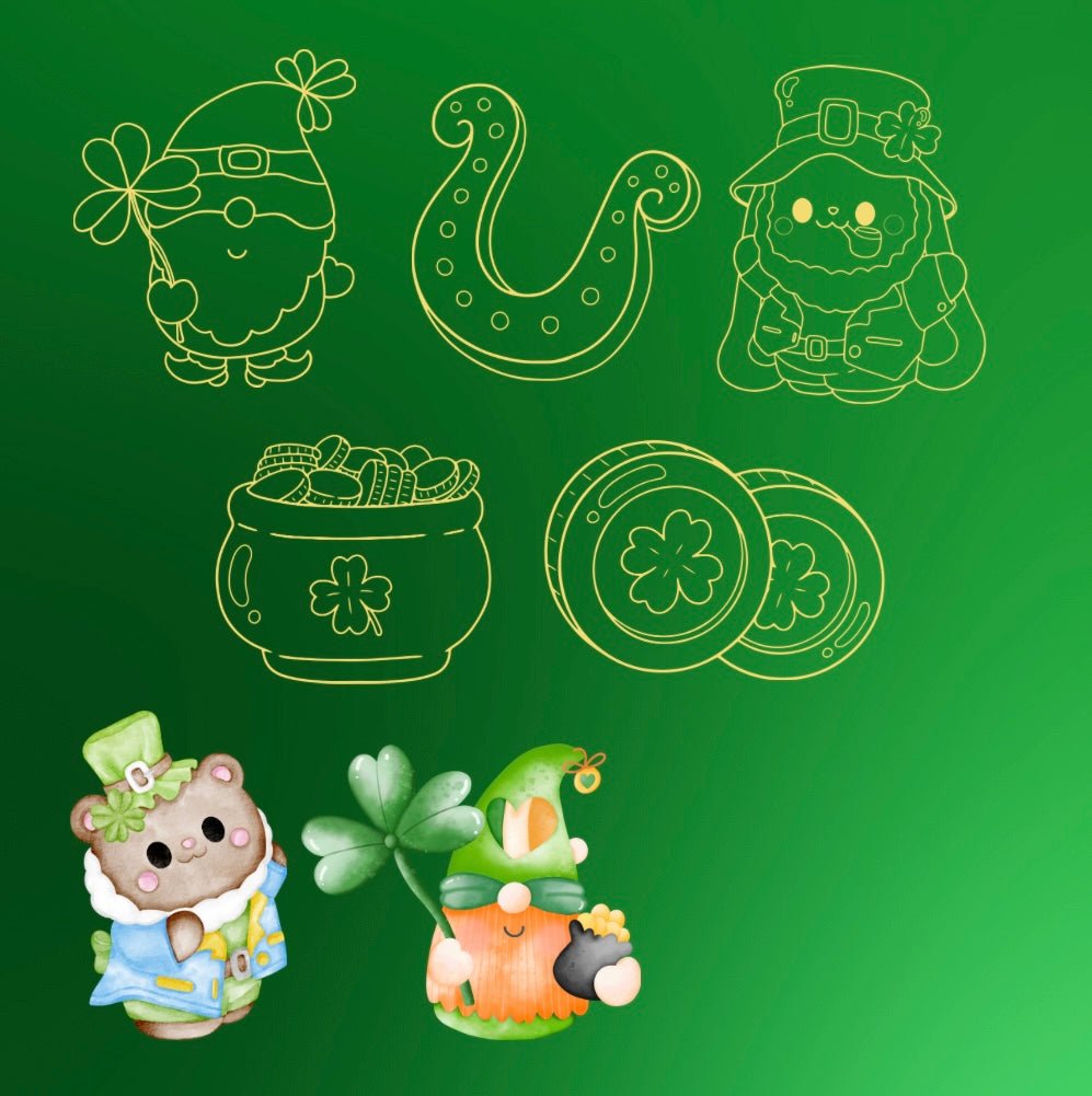 Mini Coloring Book HAPPY ST PATRICK’S DAY CUTE GNOMES, KAWAII ANIMALS, RAINBOWS & MORE! - Mini Muffin Bookstore