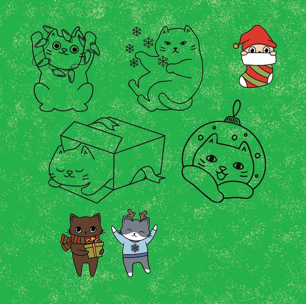 CUTE CHRISTMAS KITTENS - Mini Muffin Bookstore