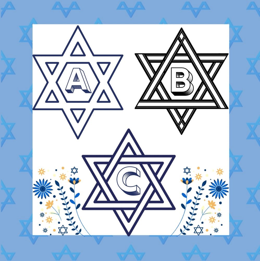 HAPPY HANUKKAH JEWISH STAR OF DAVID ABCS - Mini Muffin Bookstore