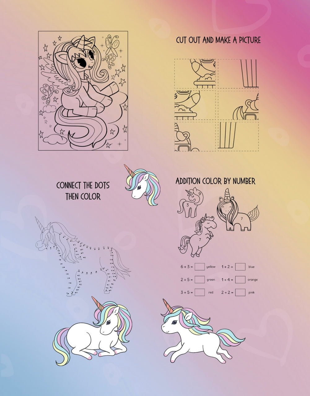 MAGICAL UNICORNS COLORING & ACTIVITY BOOK - Mini Muffin Bookstore