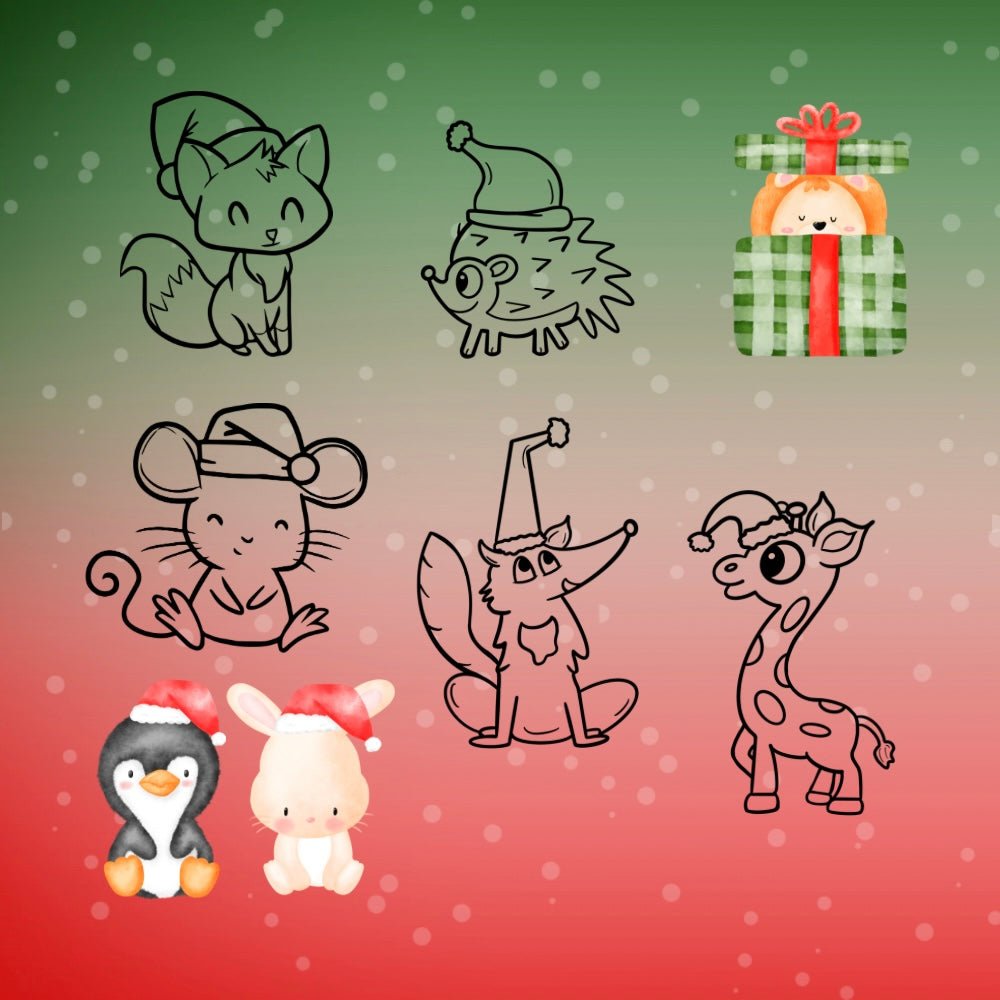 MERRY CHRISTMAS SANTA ANIMALS - Mini Muffin Bookstore