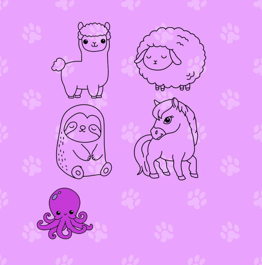 Mini Coloring Book ADORABLE BABY ANIMALS (Volume 2) - Mini Muffin Bookstore