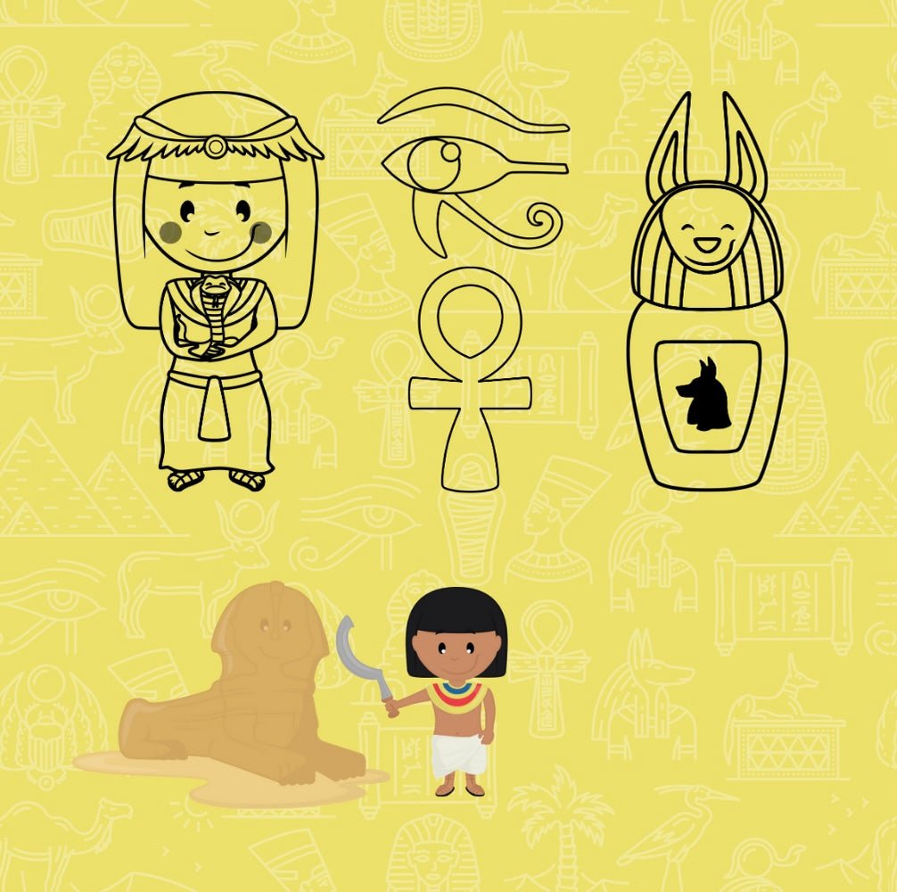 Mini Coloring Book ANCIENT EGYPT Egyptian Gods, Pharaohs, Mummies, Artifacts and More! - Mini Muffin Bookstore
