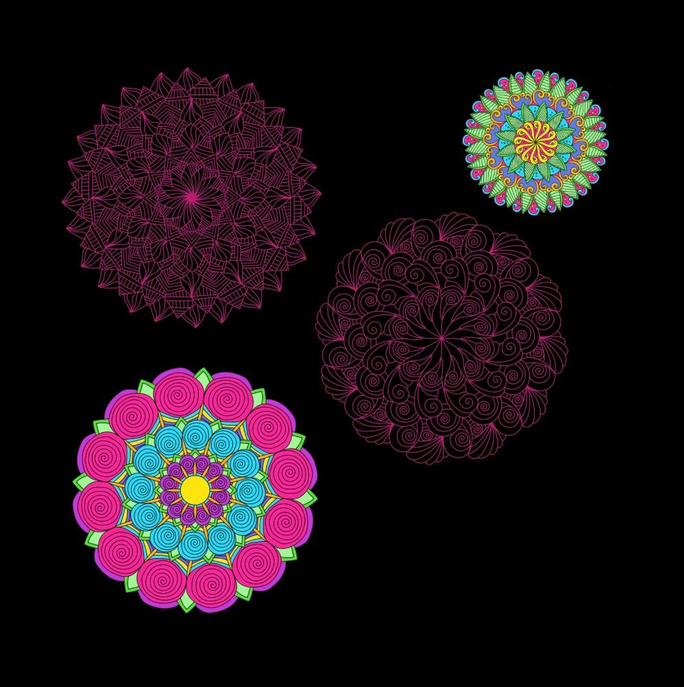 Mini Coloring Book BEAUTIFUL MANDALA PATTERNS: SWIRLS & STRIPES (Volume 3) - Mini Muffin Bookstore