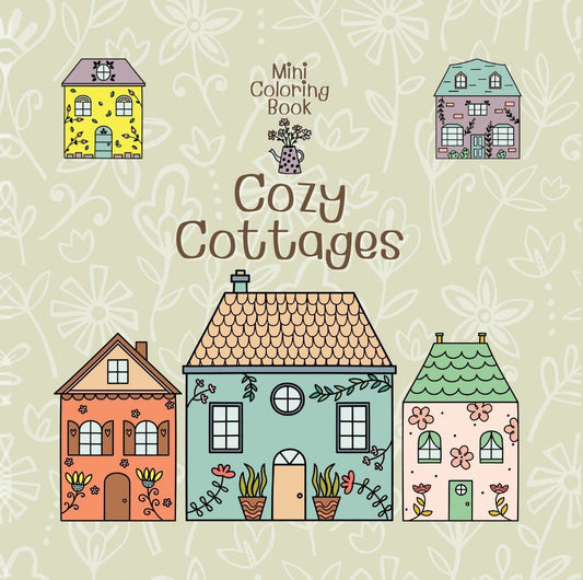 Mini Coloring Book COZY COTTAGES - Mini Muffin Bookstore