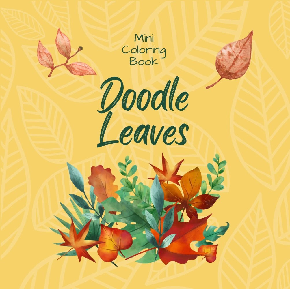 Mini Coloring Book DOODLE LEAVES - Mini Muffin Bookstore