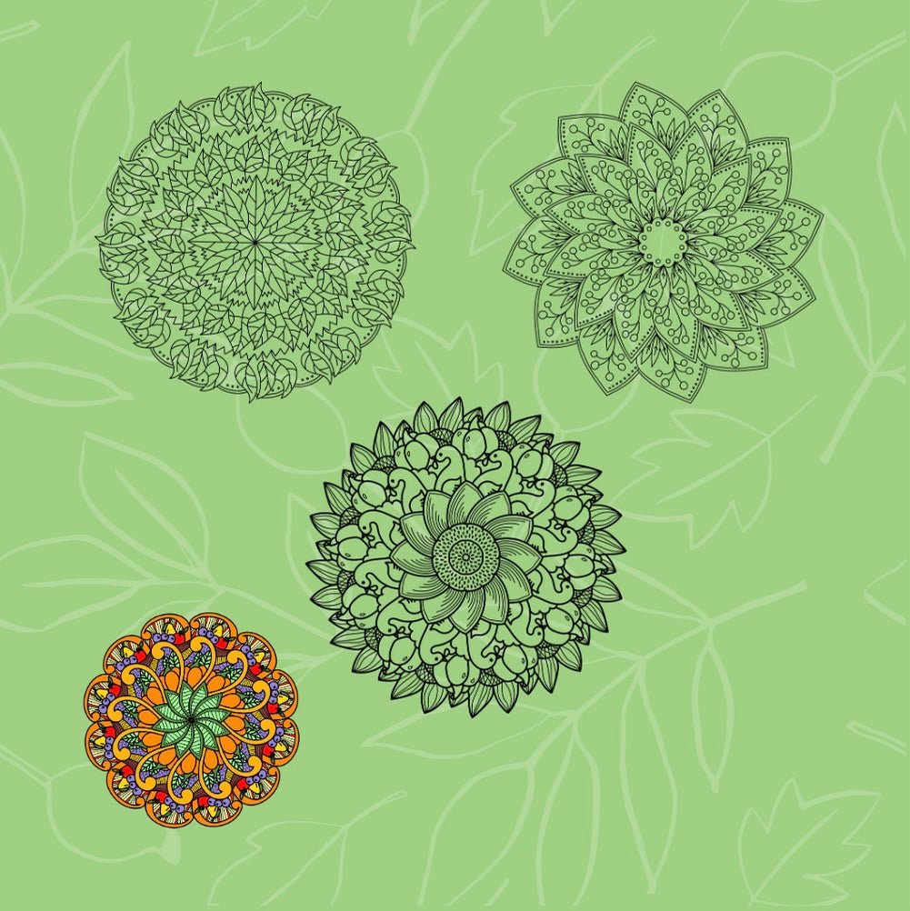 Mini Coloring Book FALL MANDALA PATTERNS - Mini Muffin Bookstore