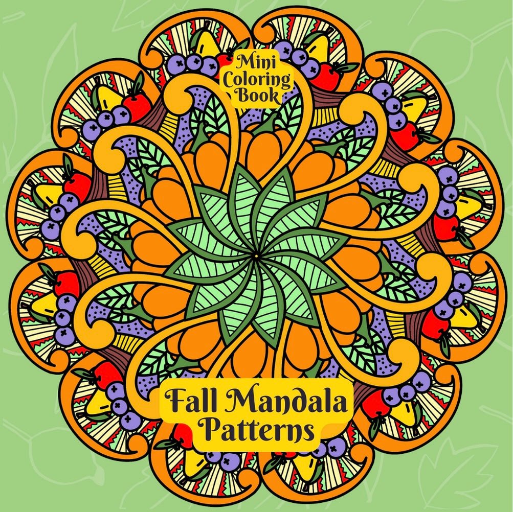 Mini Coloring Book FALL MANDALA PATTERNS - Mini Muffin Bookstore