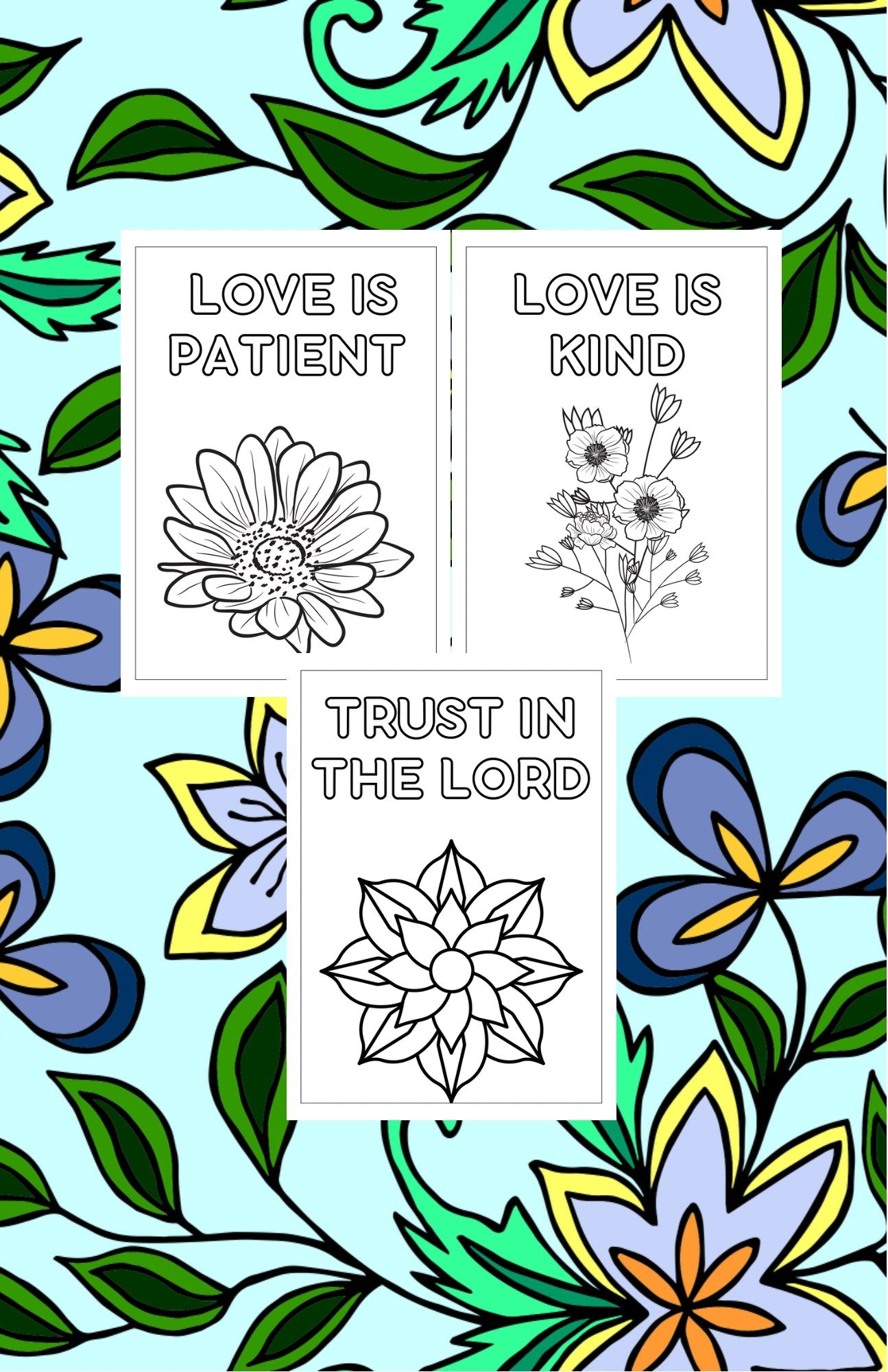 Mini Coloring Book GOD IS LOVE Beautiful Bible Verses (Volume 1) - Mini Muffin Bookstore