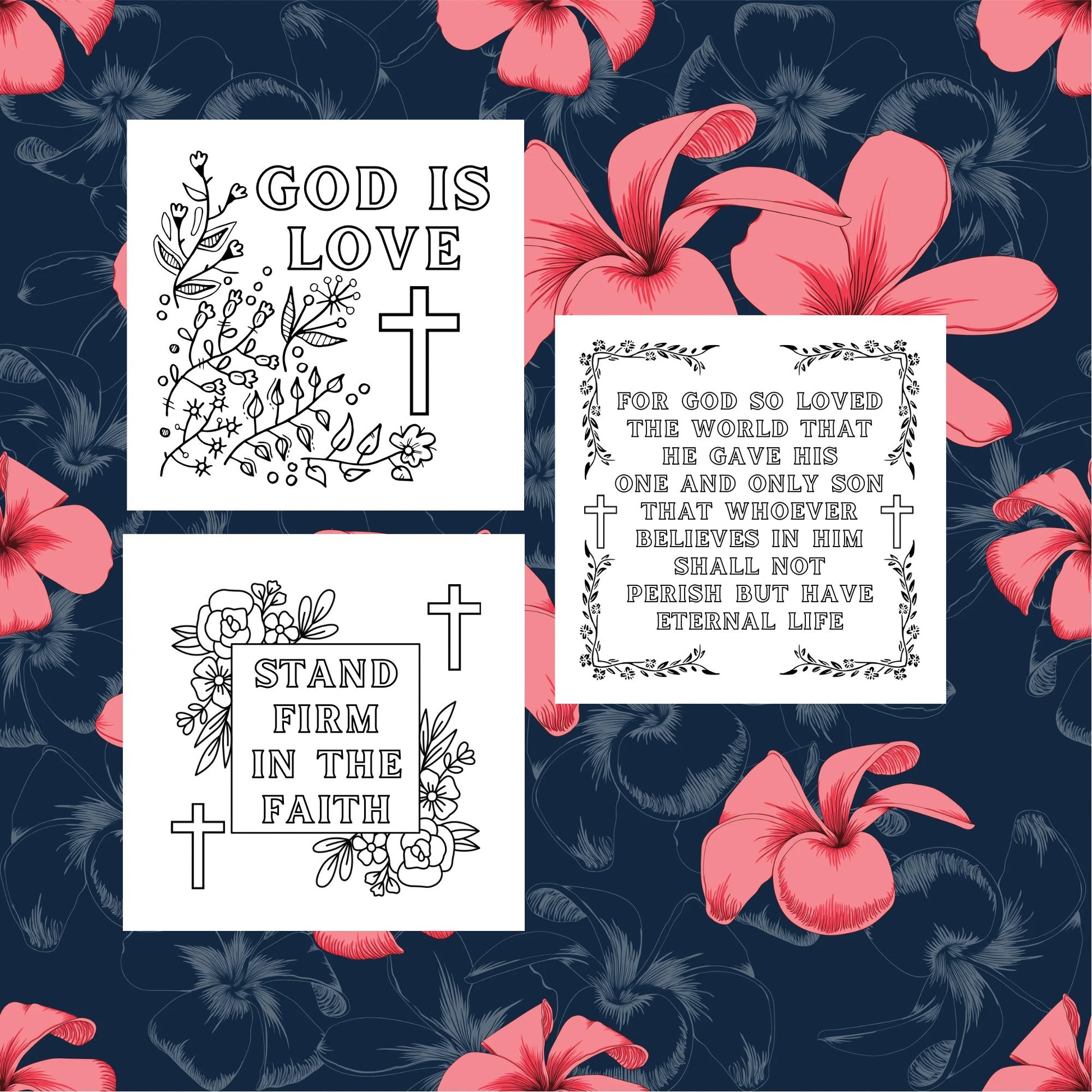 Mini Coloring Book GOD IS LOVE Beautiful Bible Verses (Volume 2) - Mini Muffin Bookstore