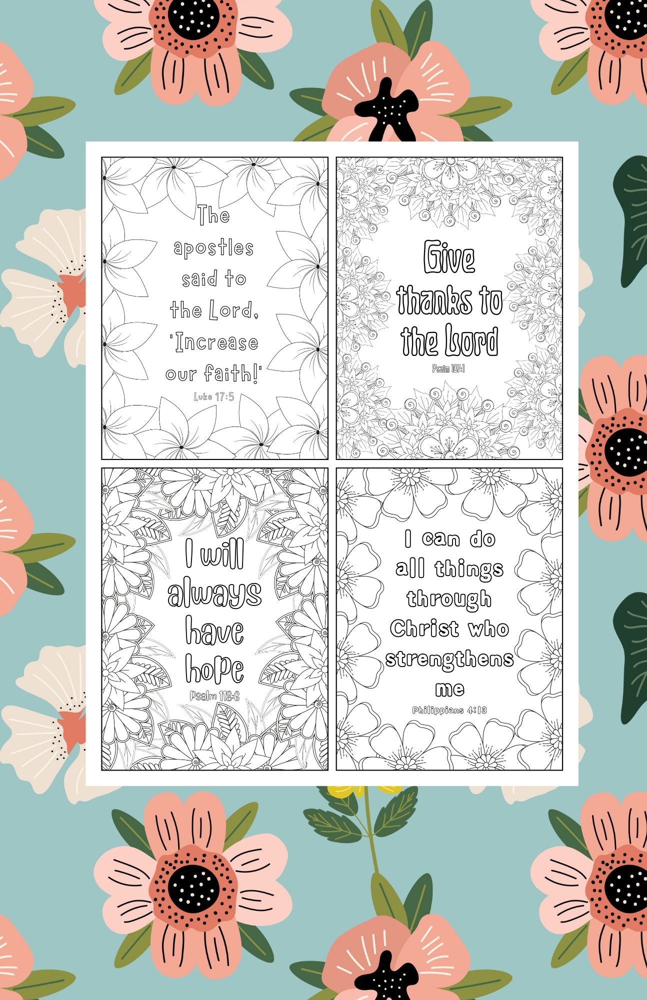 Mini Coloring Book GOD IS LOVE Beautiful Bible Verses (Volume 3) - Mini Muffin Bookstore