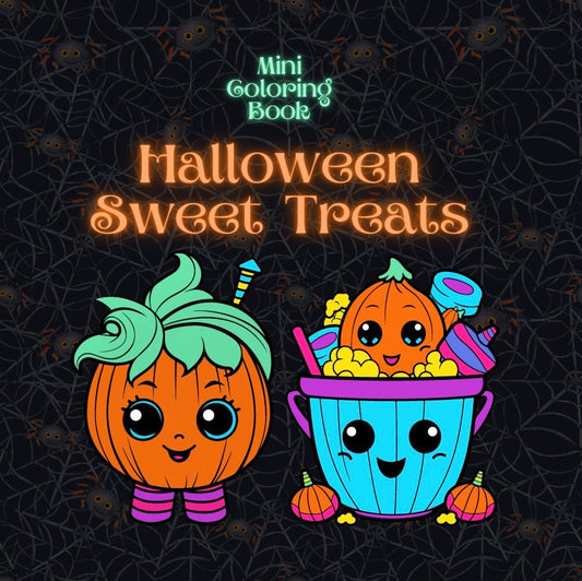 Mini Coloring Book HALLOWEEN SWEET TREATS - Mini Muffin Bookstore