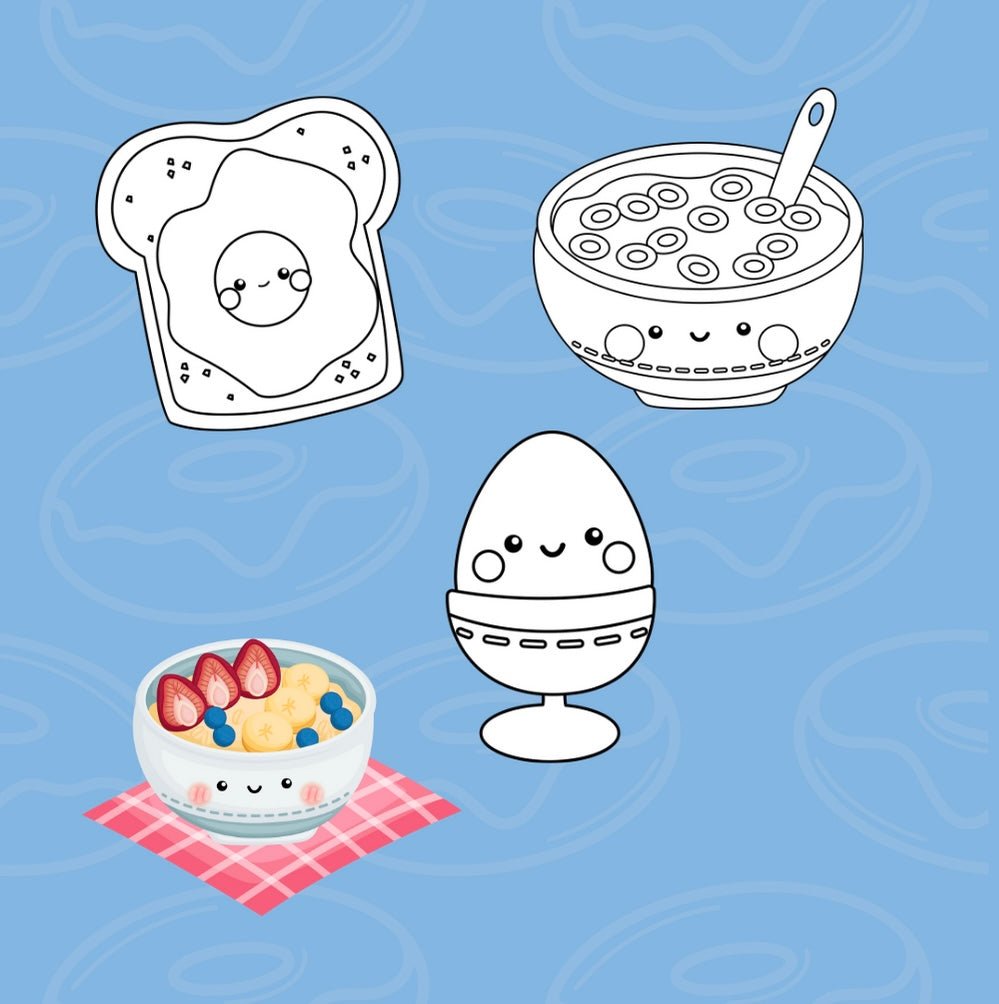 Mini Coloring Book KAWAII FUN BREAKFAST TIME! - Mini Muffin Bookstore
