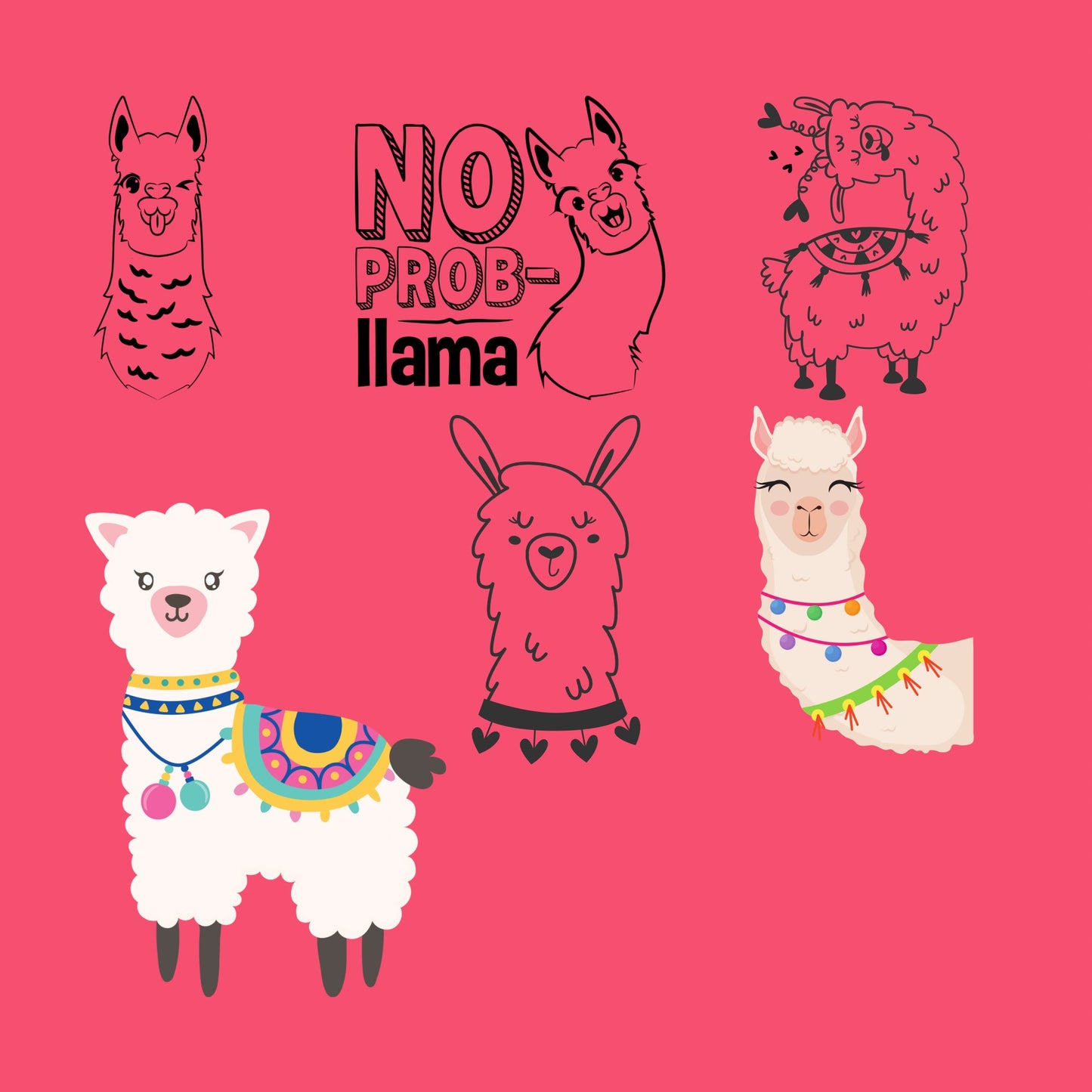 Mini Coloring Book MAMA LLAMAS - Mini Muffin Bookstore