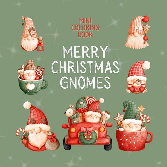 Mini Coloring Book MERRY CHRISTMAS GNOMES - Mini Muffin Bookstore