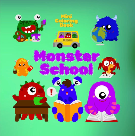 Mini Coloring Book MONSTER SCHOOL - Mini Muffin Bookstore