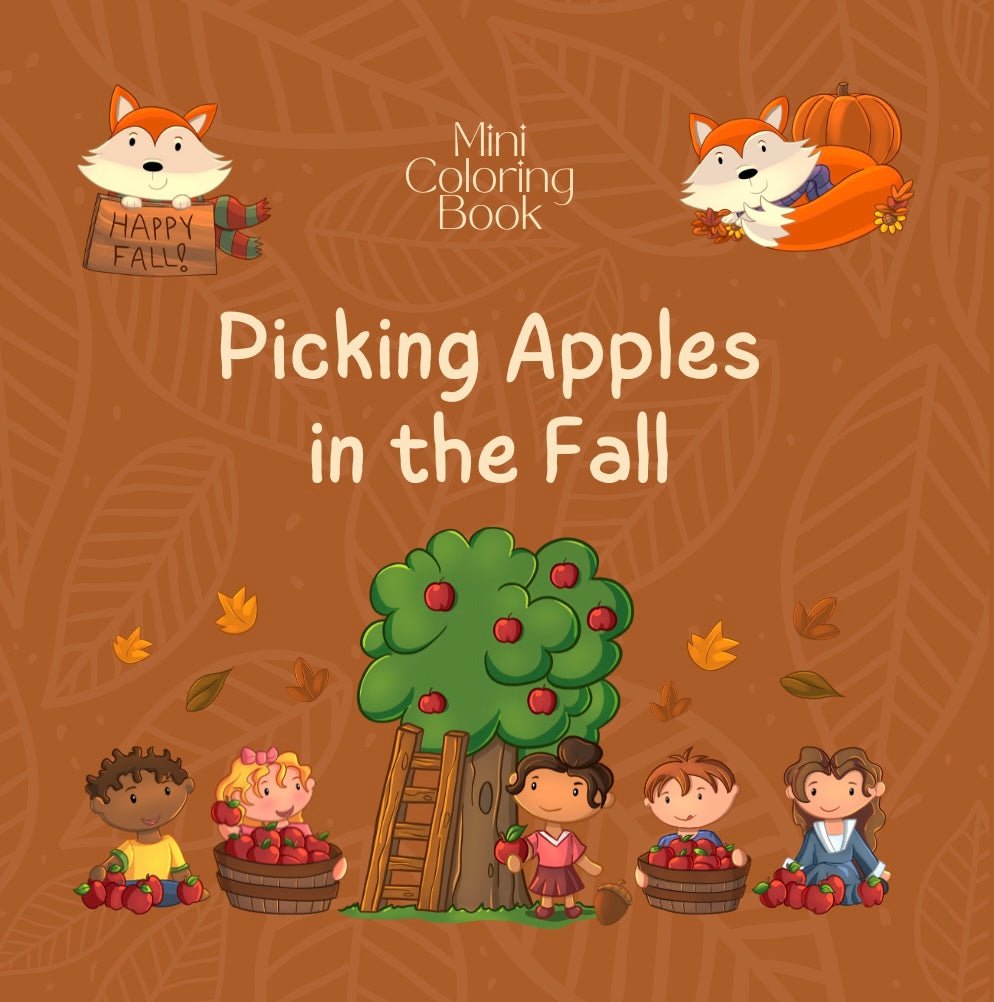 Mini Coloring Book PICKING APPLES IN THE FALL - Mini Muffin Bookstore