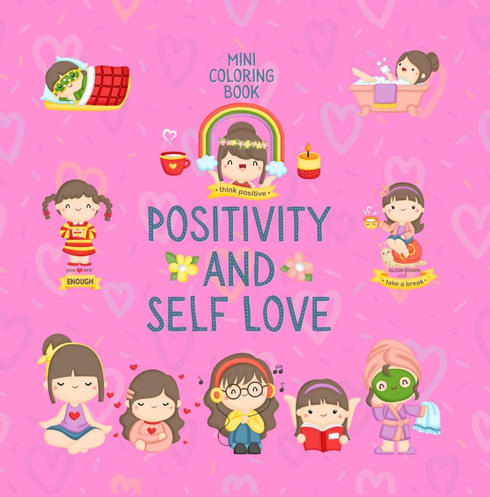Mini Coloring Book POSITIVITY AND SELF LOVE - Mini Muffin Bookstore