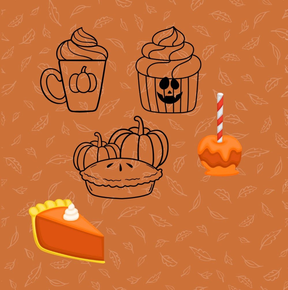 Mini Coloring Book PUMPKIN SPICE FLAVORED TREATS FALL FAVORITES - Mini Muffin Bookstore