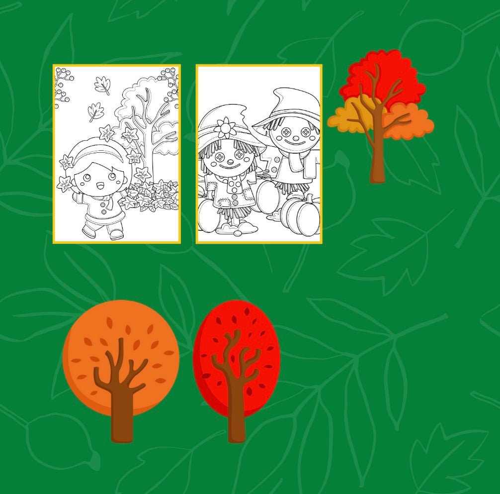 Mini Coloring Book SILLY SCARECROWS & FALL FRIENDS - Mini Muffin Bookstore