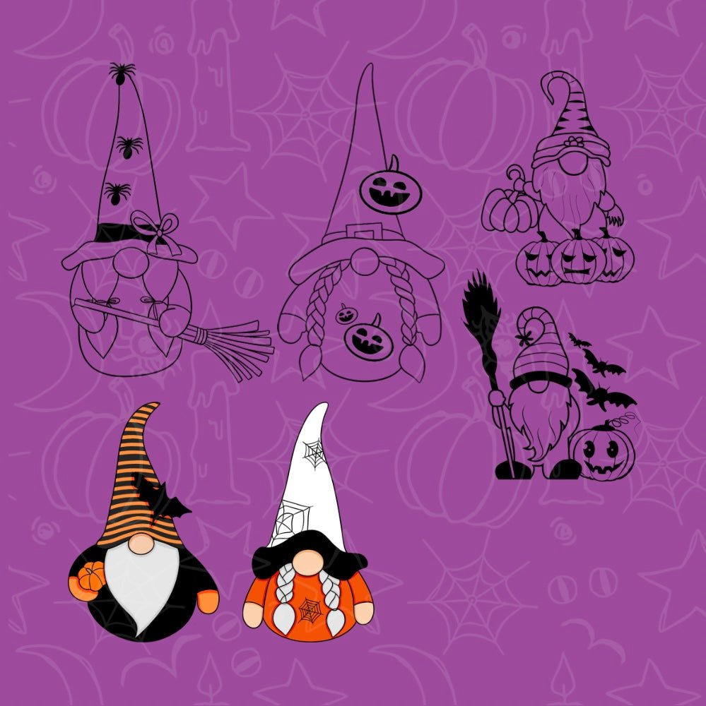 Mini Coloring Book SPOOKY GNOMES - Mini Muffin Bookstore