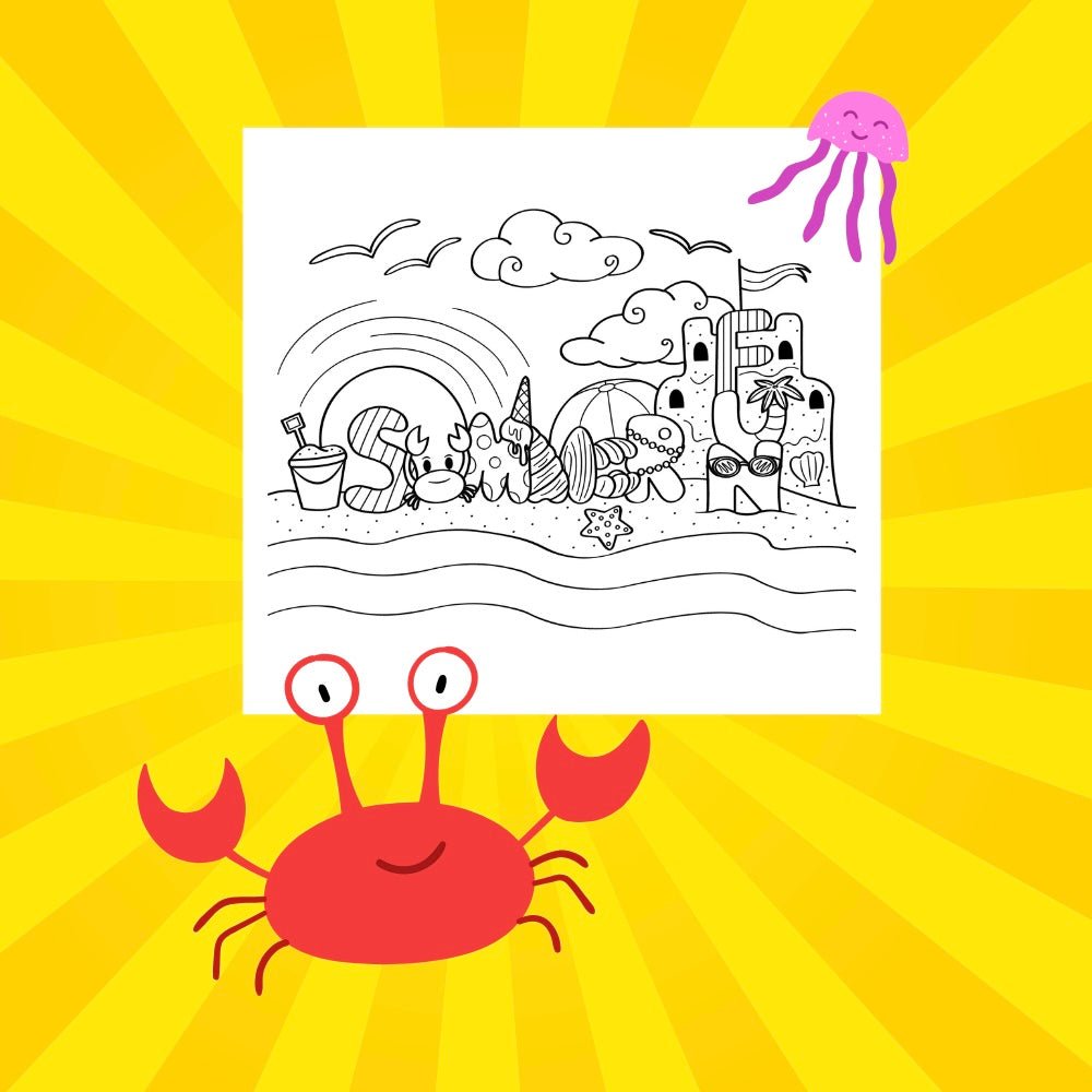 Mini Coloring Book SUMMER FUN - Mini Muffin Bookstore