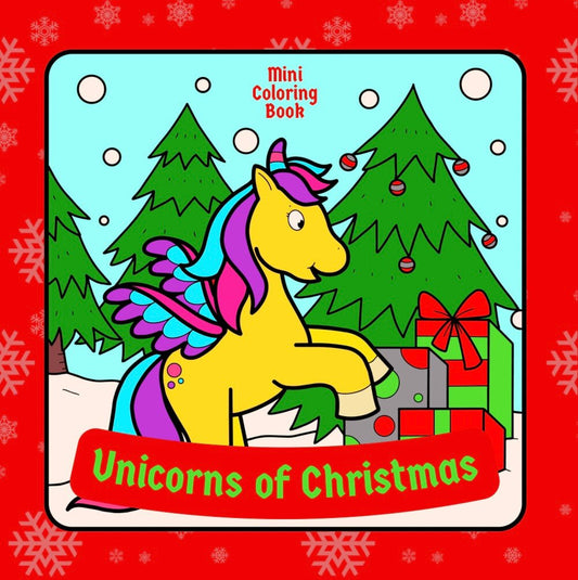 Mini Coloring Book UNICORNS OF CHRISTMAS - Mini Muffin Bookstore