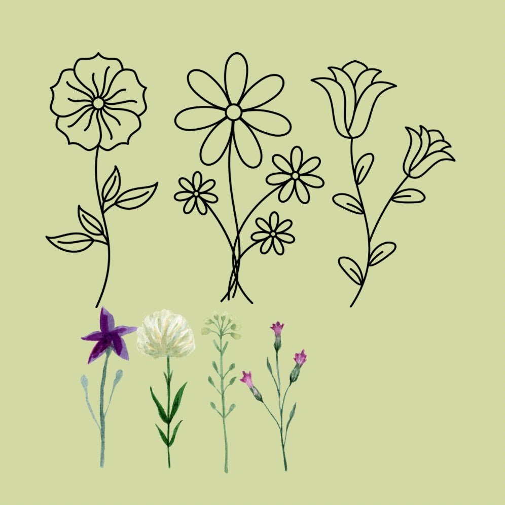 Mini Coloring Book WONDERFUL WILDFLOWERS (Volume 1) - Mini Muffin Bookstore