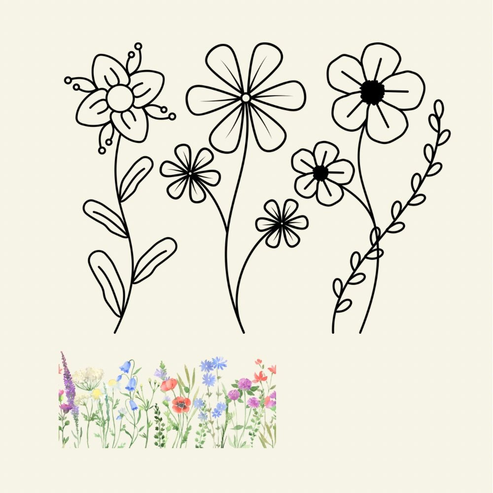 Mini Coloring Book WONDERFUL WILDFLOWERS (Volume 2) - Mini Muffin Bookstore