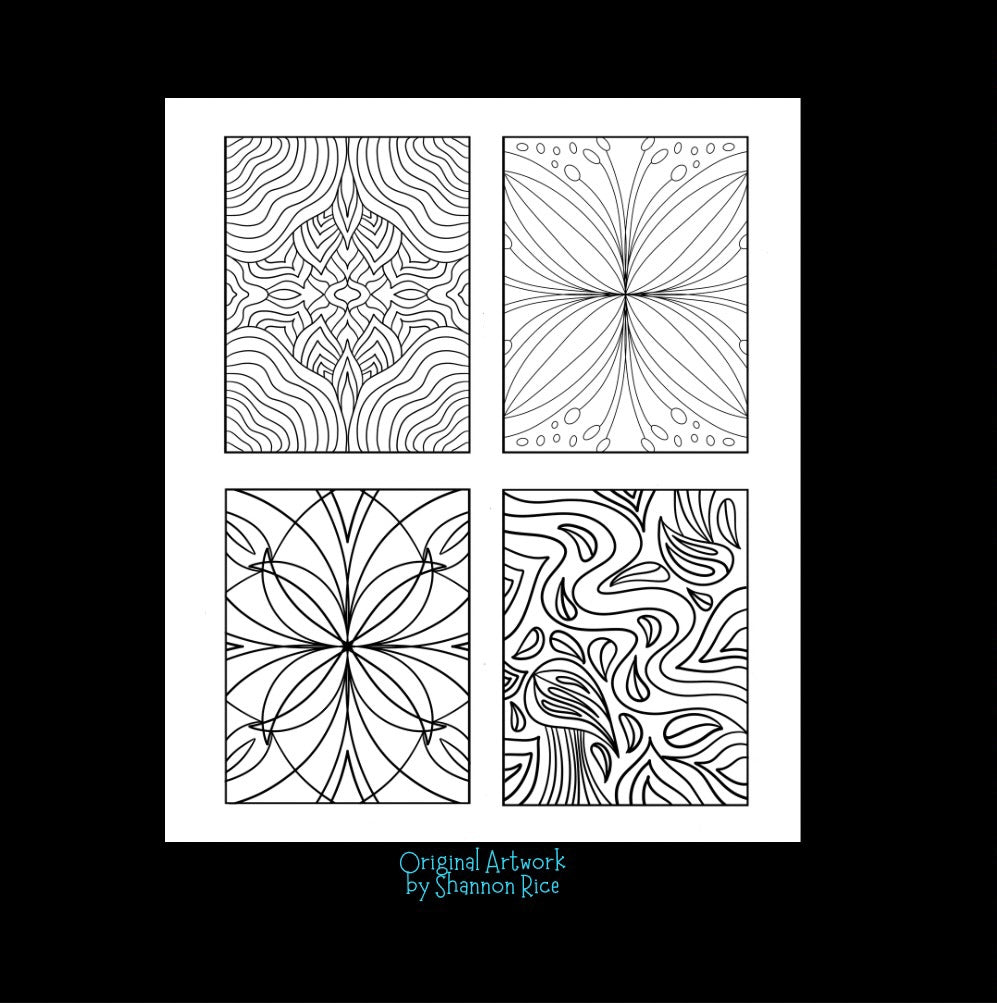 RELAXING PATTERNS: An Original Coloring Book to Calm Your Mind (Volume 4) - Mini Muffin Bookstore