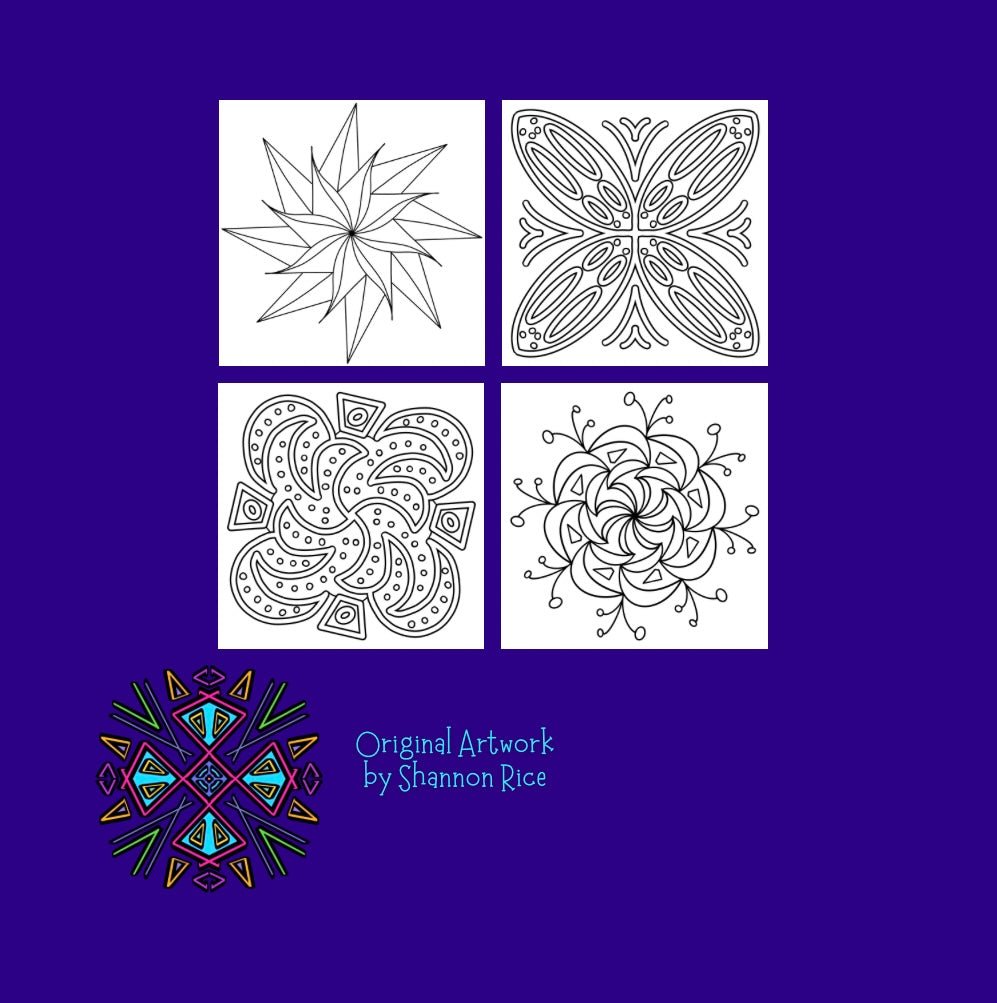 RELAXING PATTERNS: An Original Coloring Book to Calm Your Mind (Volume 5) - Mini Muffin Bookstore
