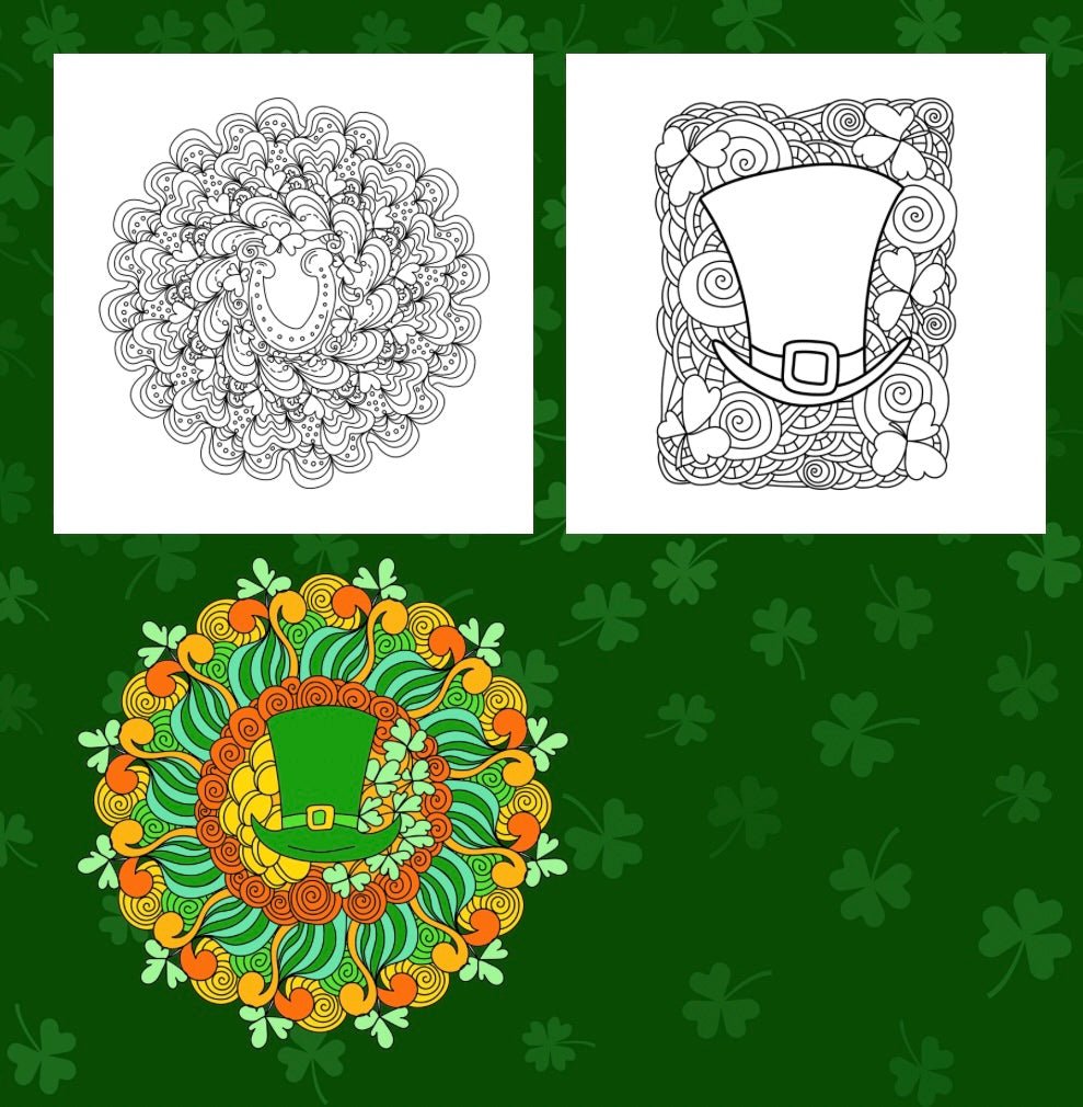 HAPPY ST PATRICK’S DAY BEAUTIFUL MANDALA PATTERNS - Mini Muffin Bookstore