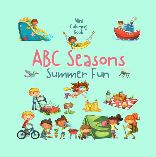 Mini Coloring Book ABC SEASONS SUMMER FUN - Mini Muffin Bookstore