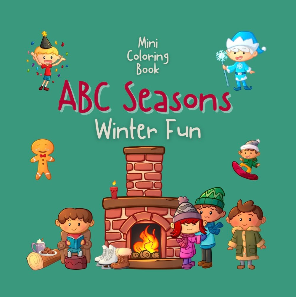 Mini Coloring Book ABC SEASONS WINTER FUN - Mini Muffin Bookstore