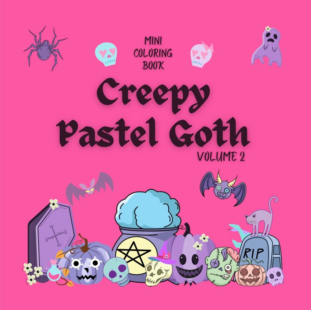 Mini Coloring Book CREEPY PASTEL GOTH (Volume 2) - Mini Muffin Bookstore