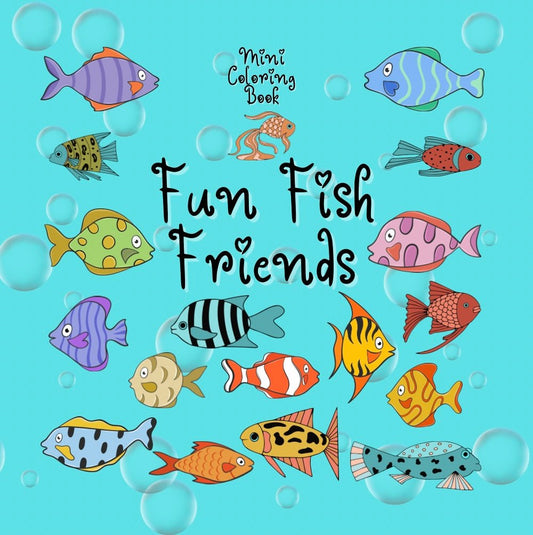 Mini Coloring Book FUN FISH FRIENDS - Mini Muffin Bookstore