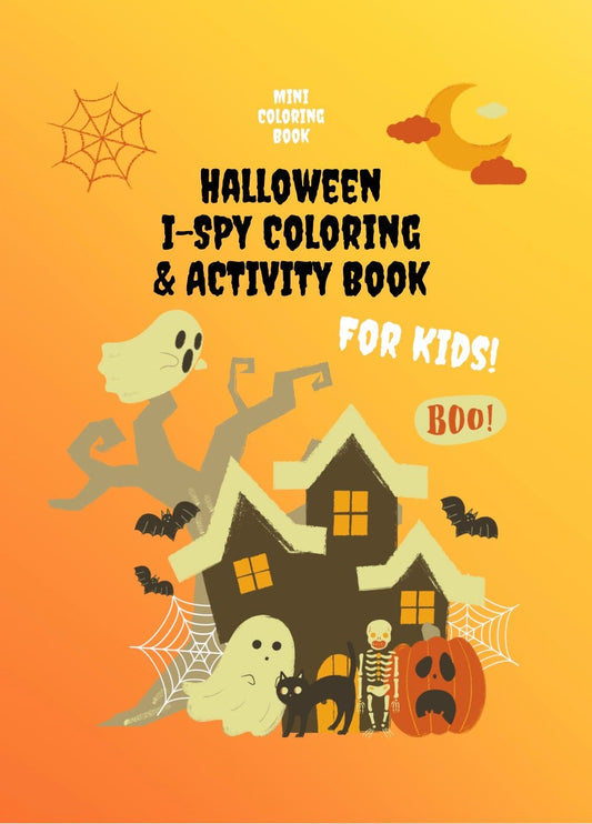 Mini Coloring Book HAPPY HALLOWEEN I-SPY COLORING & ACTIVITY BOOK - Mini Muffin Bookstore