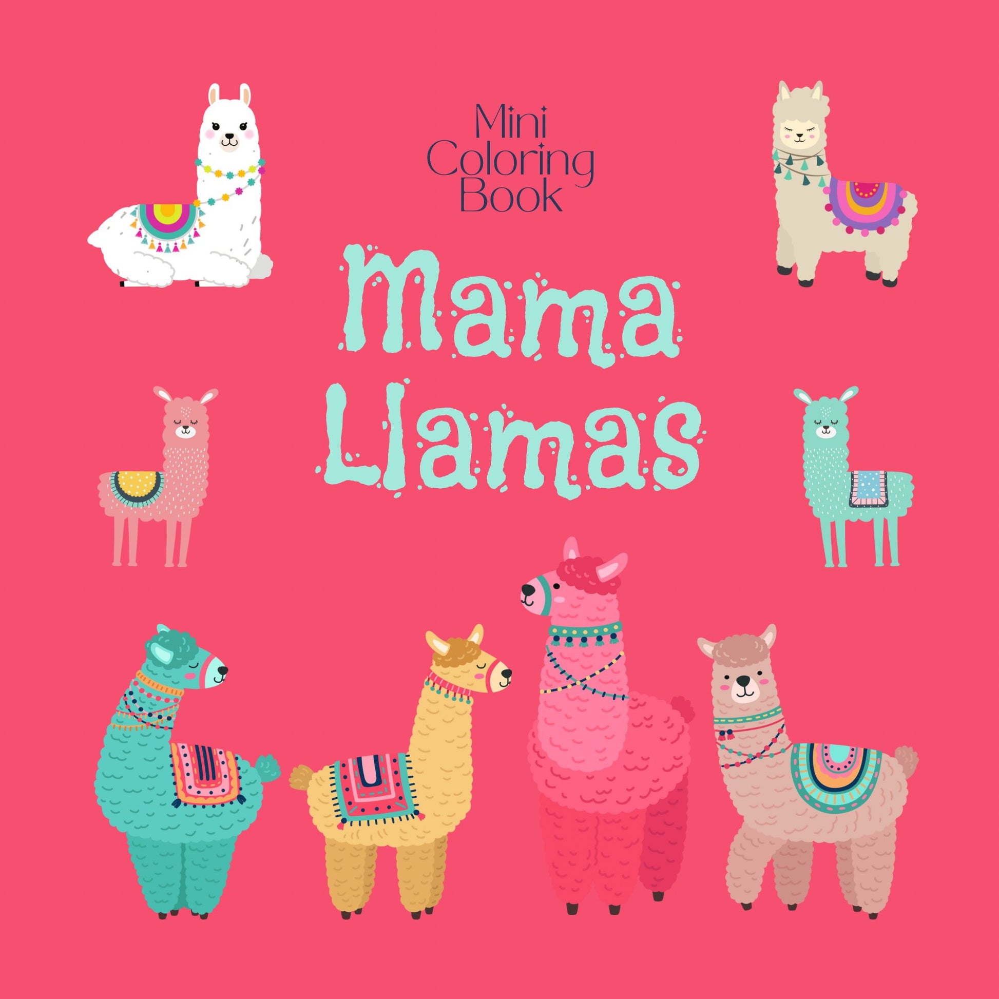 Mini Coloring Book MAMA LLAMAS - Mini Muffin Bookstore