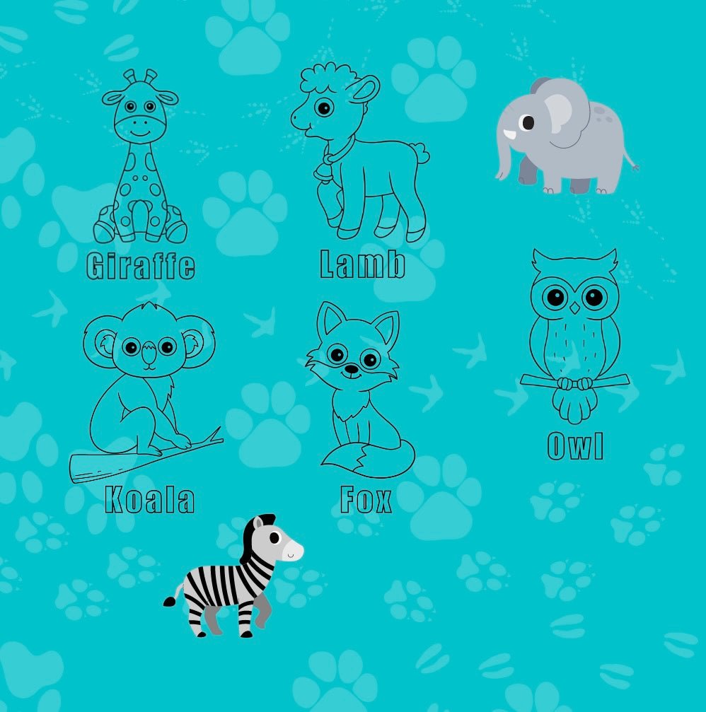 Mini Coloring Book MY FIRST ANIMALS - Mini Muffin Bookstore