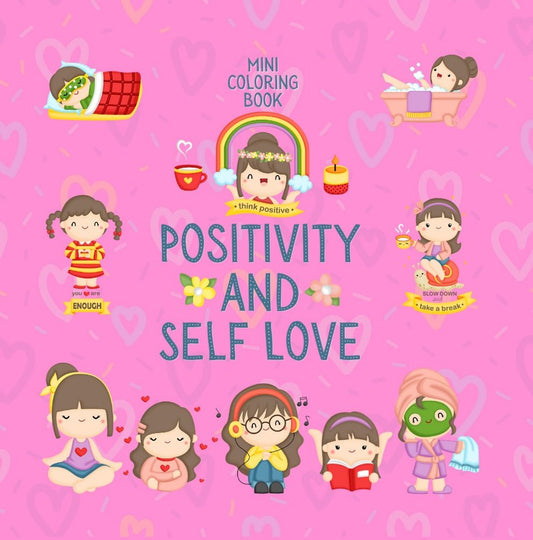 Mini Coloring Book POSITIVITY AND SELF LOVE - Mini Muffin Bookstore