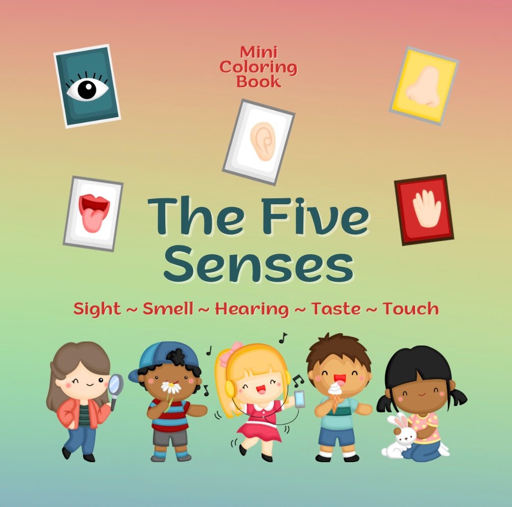 Mini Coloring Book THE FIVE SENSES - Mini Muffin Bookstore