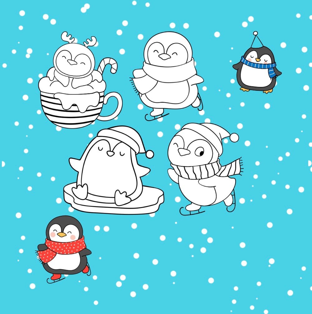 WINTER PENGUINS - Mini Muffin Bookstore